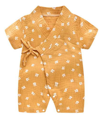 Pauboli Bata Tipo Kimono Para Beb, Recin Nacido, De Hilo De