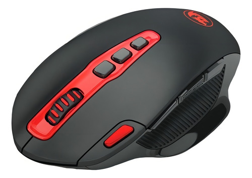 Mouse para jogo sem fio Redragon Shark M688 preto-fosco e vermelho