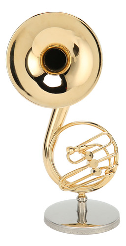 Mini Trompa Modelo En Miniatura De Latón Dorado Elegante