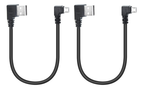 Cable Micro Usb Corto, 9.8in, Ngulo Recto De 90 Grados Usb 2