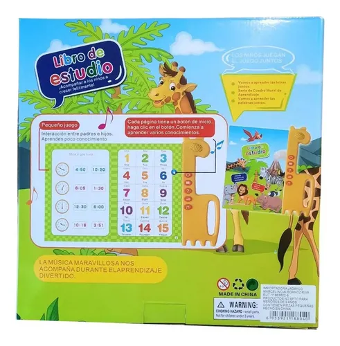 Juguete De Bebé Libro Didactico Bilingüe Con Sonido Estimula