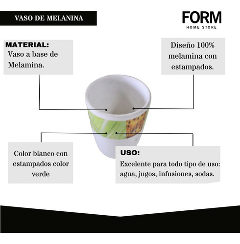 Vaso De Melamina