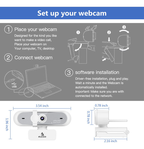 Webcam Nexigo N660p (gen 2) 1080p 60fps Con Control De