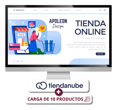 Diseño Tienda Online - Pagina Web En Tienda Nube - Pack 10