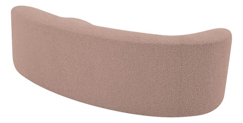Divã Recamier Orgânico Tokyo 200cm Lado Direito Linho Cor Rose