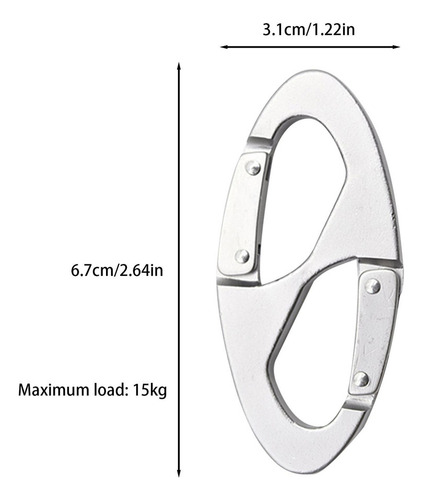 L Mosquetones De Aleación De Aluminio Multiusos Con Doble
