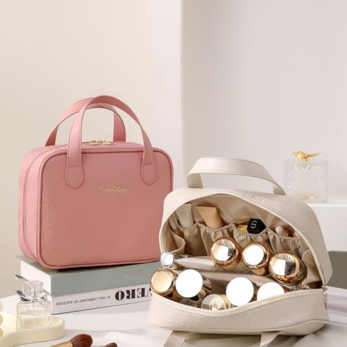 Bolsa De Maquillaje De Viaje Blanca Gran Capacidad Resistent