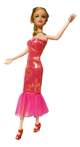 Muñeca Barbie Fashion Con Vestido Juguetes Para Niñas