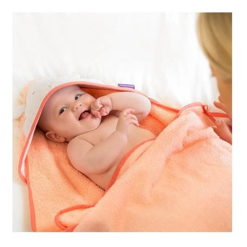 Imagem 5 de 8 de Toalha Mamãe E Bebê Ovelha Coral Fibra Bambu - Clevamama