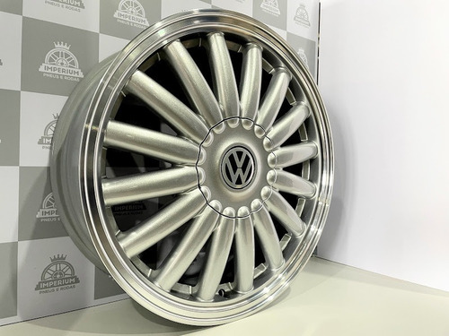 Imagem 3 de 4 de Jogo De Roda Vw Bananinha - Brw 1370 Aro 17 4x100 Prata