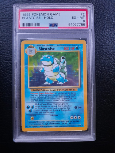 Blastoise Base Set  Psa 6  Cartas Pokèmon