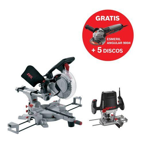 Ingleteadora Skil 3311 1800w + Fresadora Skil 1831jc 1100w +