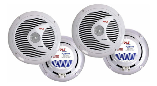 4) Nuevo Pyle Plmr60w 6.5  300watt Dual Cone Boat Altavoces 