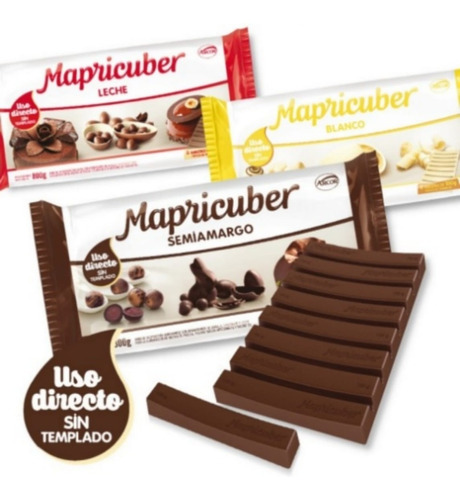 Chocolate Mapricuber Tableta Semiamargo X800gr X 1