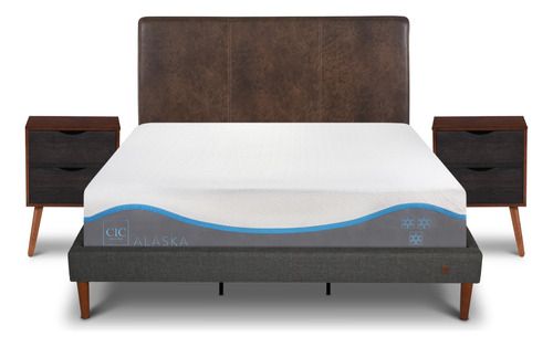 Cama Europea Curve Alaska King + Set Baker