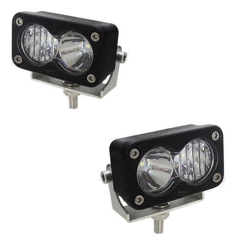 Set De Faros Cuadraros Tipo Baja Led Cree Combo 