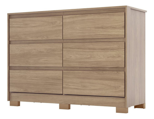 Cômoda 6 Gavetas Com Puxador Embutido Ravenna De