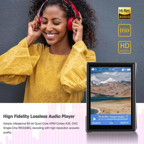 Reproductor Mp3 Alta Fidelidad Bluetooth F22 32gb Expandible