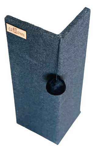 Rascador Gatos Para Sillon Esquinero Con Juguete Gris Oscuro