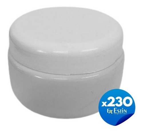 Imagen 1 de 10 de Potes Plasticos 120 Cc Redondo Blanco Pvc X 230 Un.