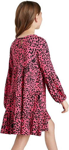 Vestido Niña Desigual Negro-fucsia Laura Talla 9/10