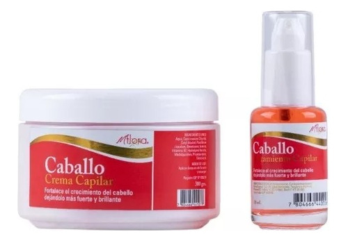 Flora Kit Caballo Crema 300gr + Aceite30ml Para Pelo