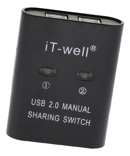 Usb 2.0 Interruptor De Manual Hub Kvm 2 Puertos Negro Negro