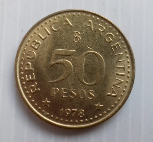 Argentina 50 Pesos 1778 1978 San Martin Conmemorativa Km#81