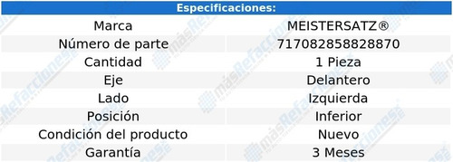 1 Horquilla Del Izq Inf Slk280 V6 3.0l 06 Al 08 Metz