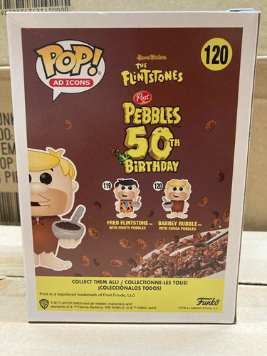 Barney Rubble With Cocoa Pebbles 120 Flintstones Funko Pop