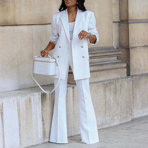 Conjunto De Traje Para Mujer Blazer Y Pantalón