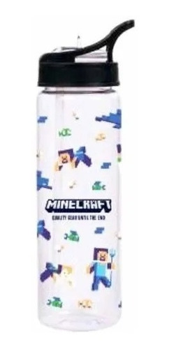Imagem 1 de 3 de Garrafa Plástica Escolar Minecraft 11485 Squeeze 670ml