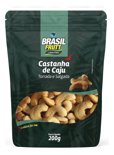 Castanha De Caju Torrada Salgada Brasil Frutt 200g