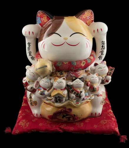 Gato De La Suerte Fortuna 16 Cm Maneki Neko Mate Kaosimport