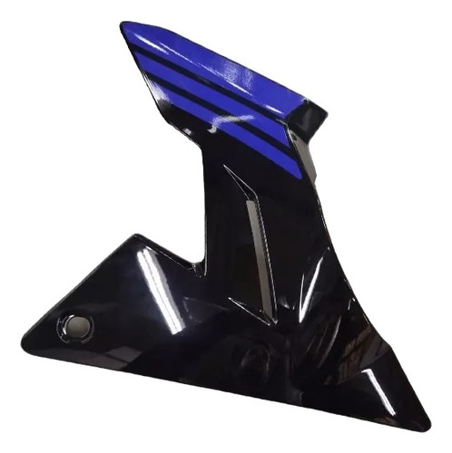 Spoiler Derecho Ybr 125 Z Negro Calco Azul Delcar Motos ®