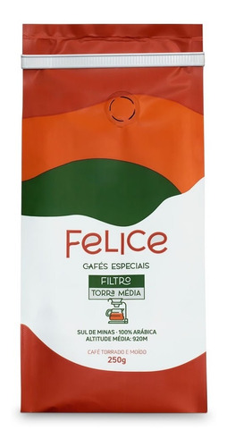 Café Felice Moído 250g + Chaleira + Cone Coffee