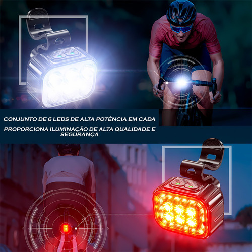 ... Potente Kit De Linterna Led Con Baliza Recargable Para B