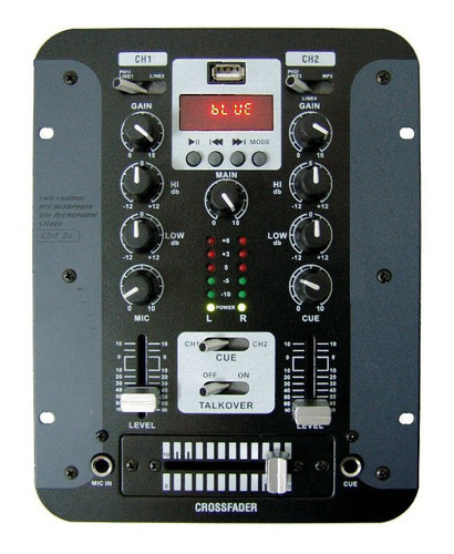 Consola Mixer Para Disk Jockey Ent Microfonos  Pc Y Usb