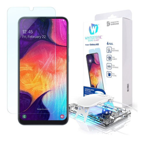 Imagen 2 de 5 de Vidrio Templado Samsung A50/s A30s A30 Whiteston Dome Glass#