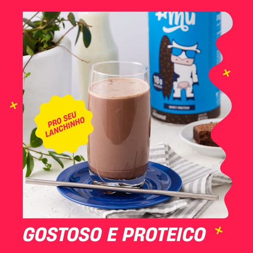 Imagem 3 de 6 de Whey Concentrado Proteína Massa Magra Chocolate 450g Mais Mu
