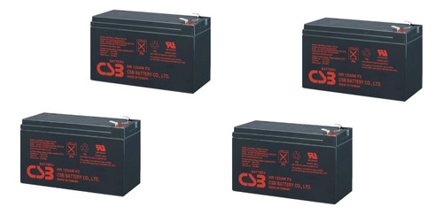 Kit 4 Bateria Selada Csb Hr1234w F2 Cs3 12v 9ah 34w Original