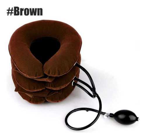 Collarin Cervical Inflable Cafe Relaja Cuello Y Hombro