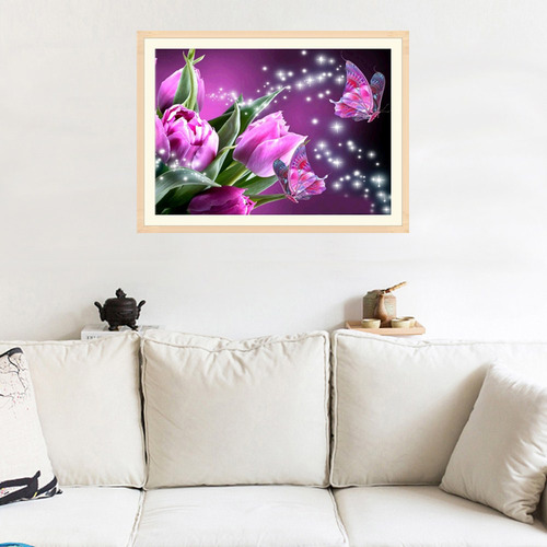 Kit De Pintura Diy Con Forma De Flor Y Diamante En 5d Para D