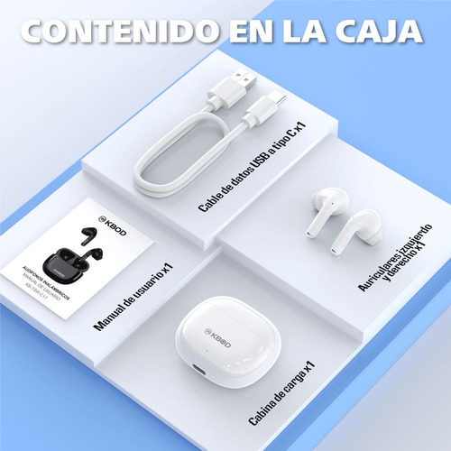 Audífonos Inalámbricos Tws Kbod C17 Bluetooth 5.0 Tipo C