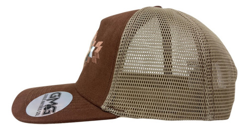 Gorra Vaquera Ariat Trucker Ranch 001 Cafe/beige Gamuza Unitalla Ajustable