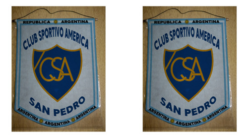 Banderin Chico 13cm Club Sportivo America San Pedro