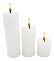 Trio De Velas Decorativas Para Centro De Mesa Boda Aluzza