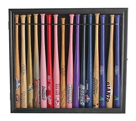 Mini 18 Baseball Mini Bat Display Case Gabinete Soporte