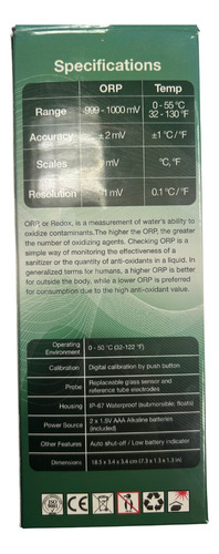 Hm Digital Medidor Profesional Orp/redox Impermeable Orp-200