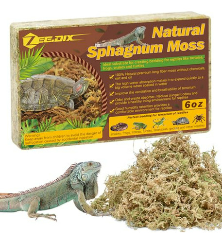 Musgo De Sphagnum  6oz Para Reptiles